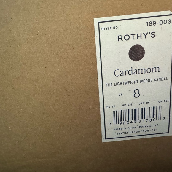 Rothys Lightweight Wedge Sandal - NIB, size 8 - Picture 2 of 4